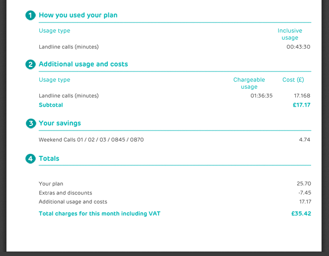 My Home Phone bill explained