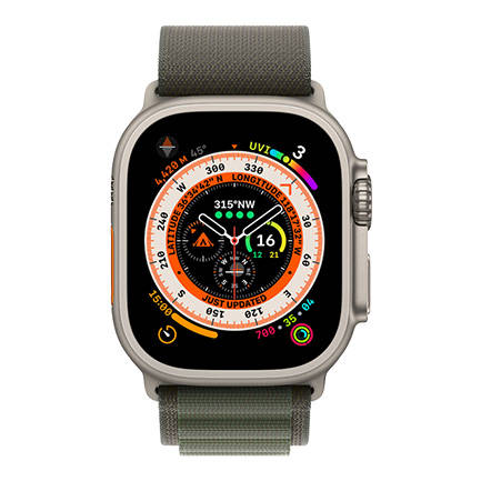 Apple Watch Ultra 49mm Green AlpLoop Sml