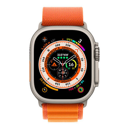 Apple Watch Ultra 49mm Orange AlpLoop Sml