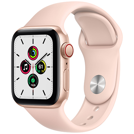 Apple Watch SE 40mm 2020 Gold Aluminium Case with Pink Sand Sport Band