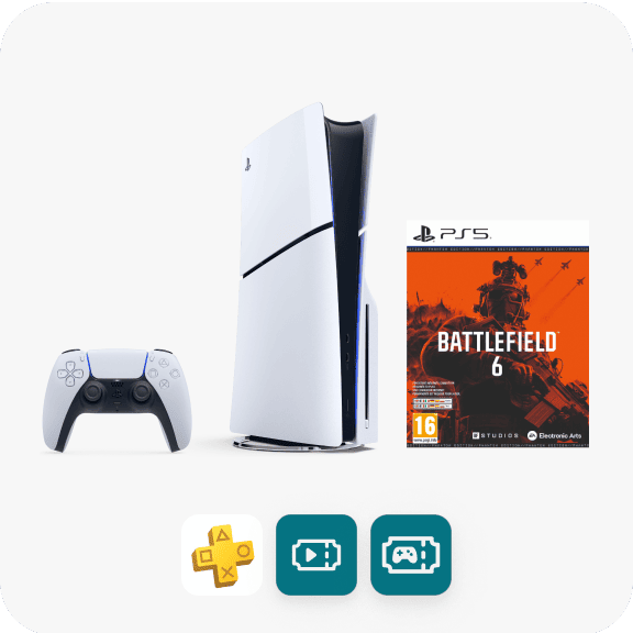 PlayStation®5 Slim Disc bundle with £25 EE Game