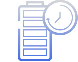 Blue full charged battery icon