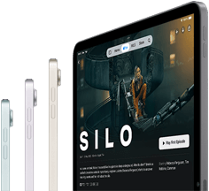 iPad Air showing streaming using blazing-fast wireless connectivity