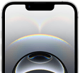 iPhone 16e, all-screen design, Dynamic Island centred near top, thin black display border