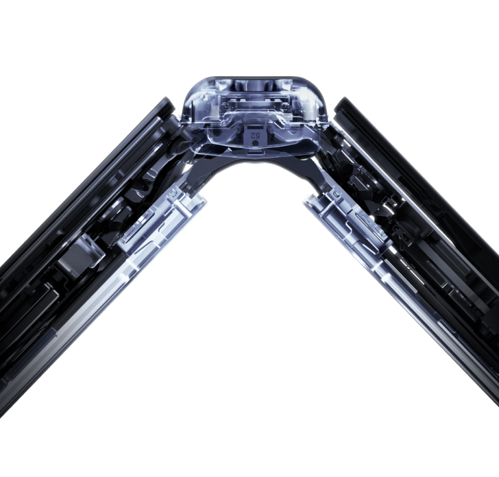 X-ray view of the inside of the innovative flexhinge