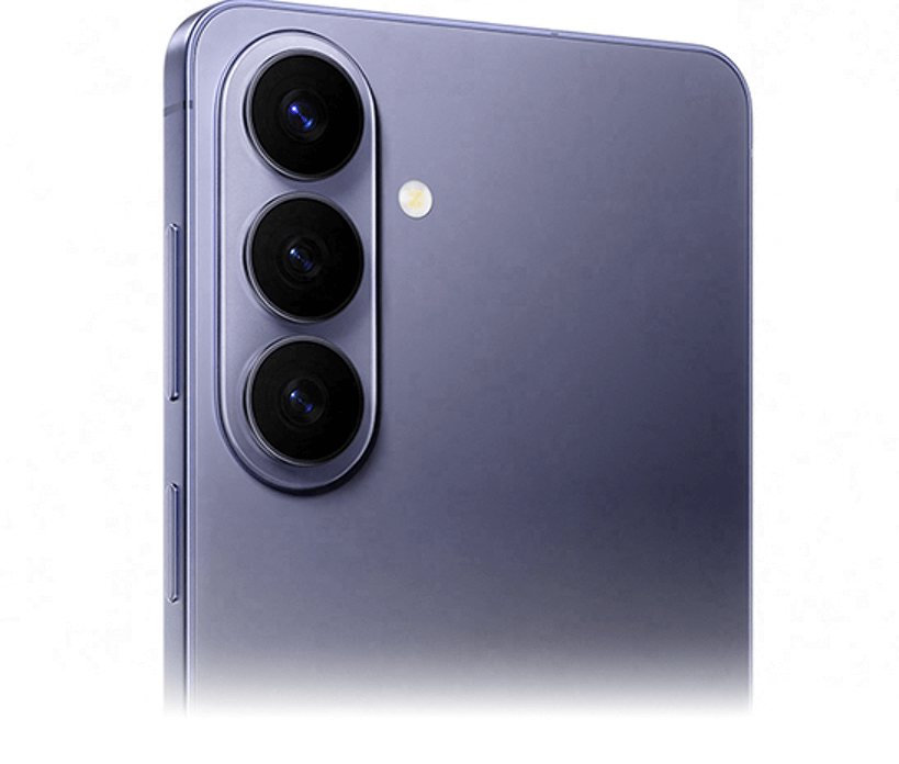 A view of the new ambient island camera design on the Galaxy S26 Plus