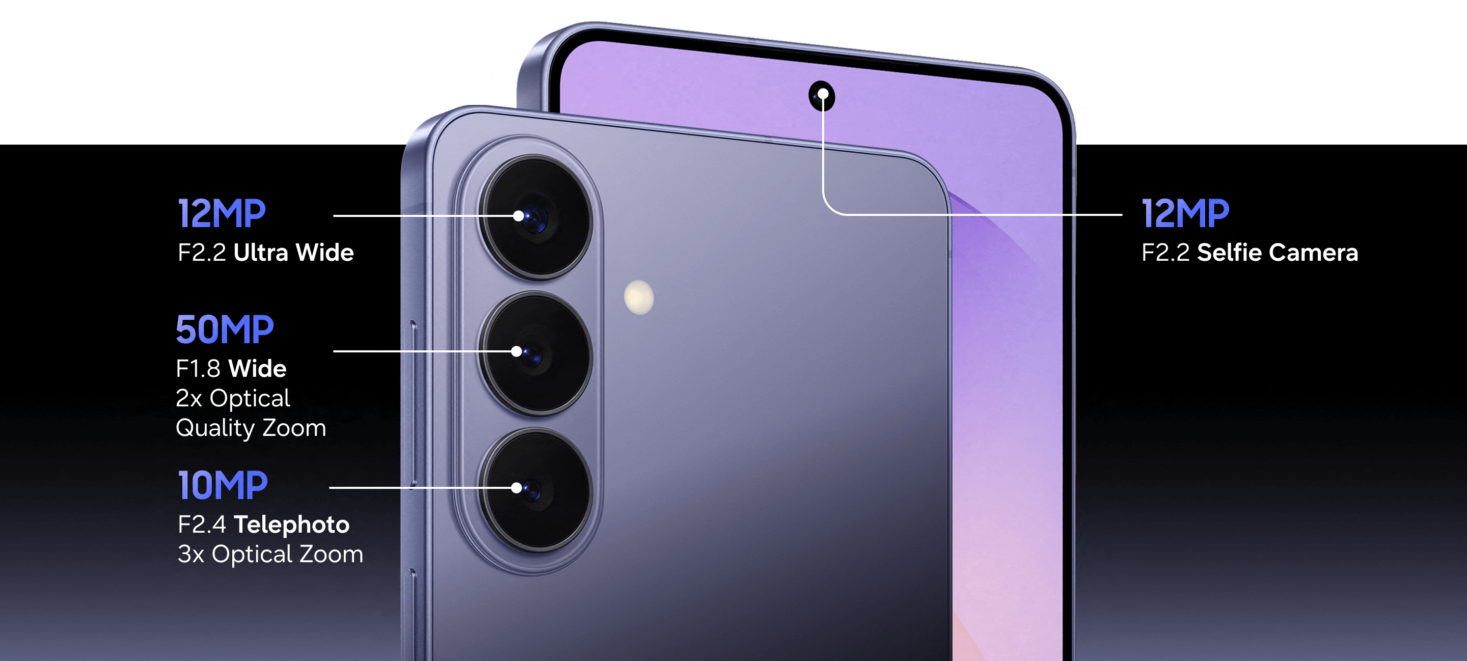 A view of the Galaxy S26+ camera details