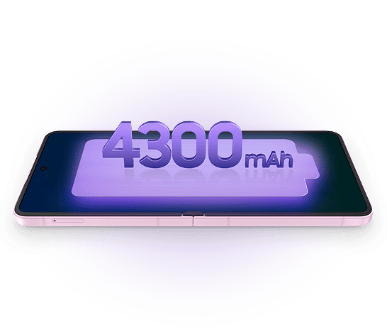 An illustration of the Galaxy Z Flip8's battery capacity