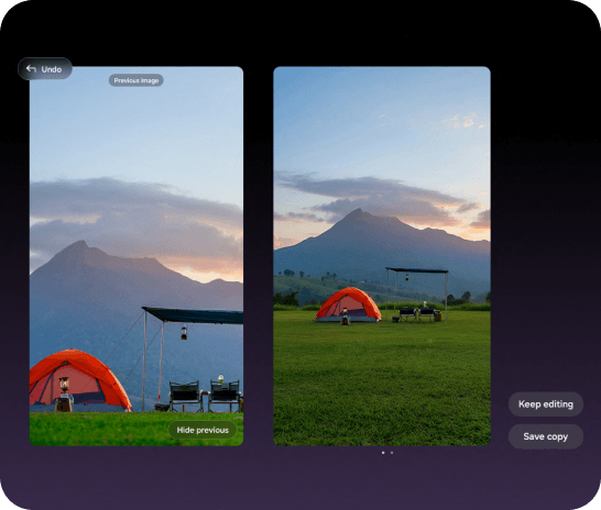 An image of Galaxy AI's Photo Assist in use