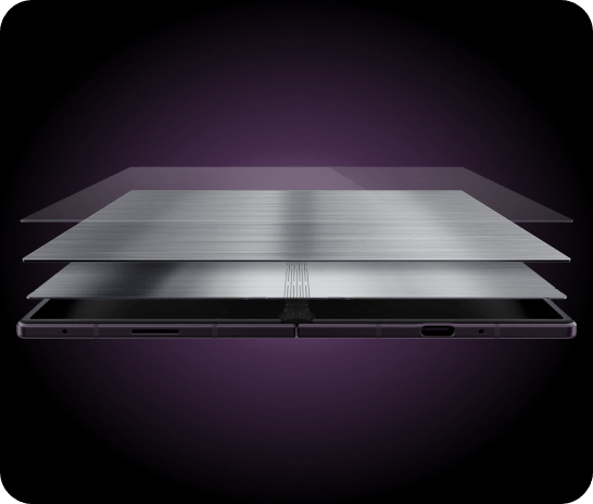 An illustration of the layers beneath the display