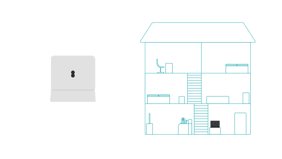 Visual of best placement for your WiFi extender device