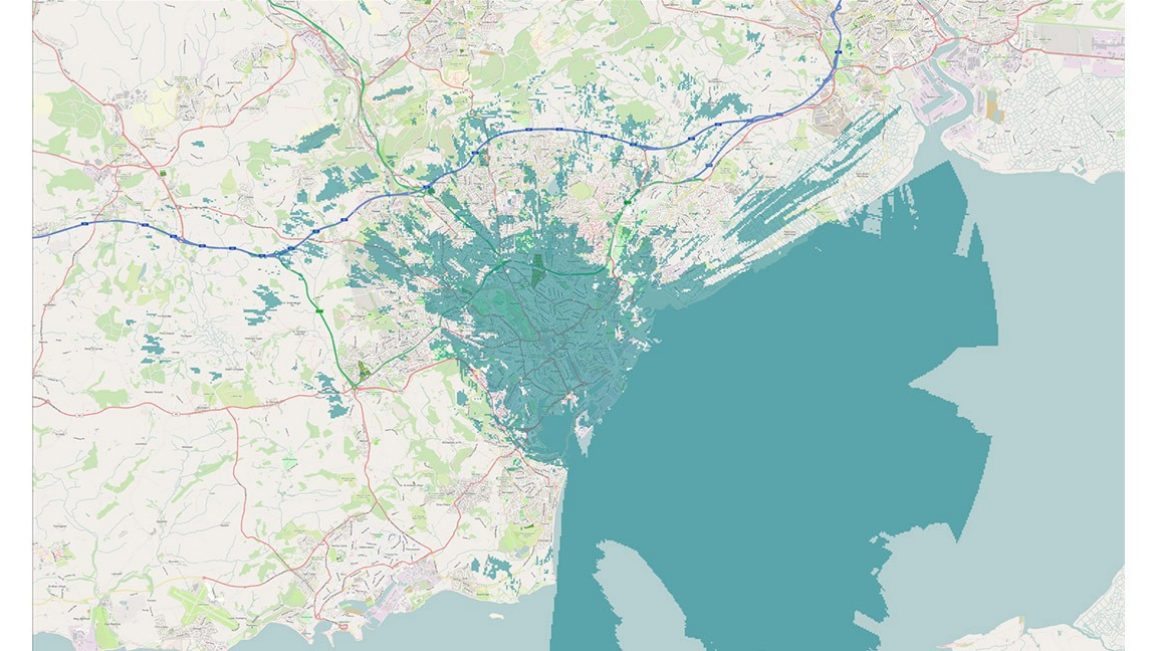 EE 5G coverage map of Cardiff