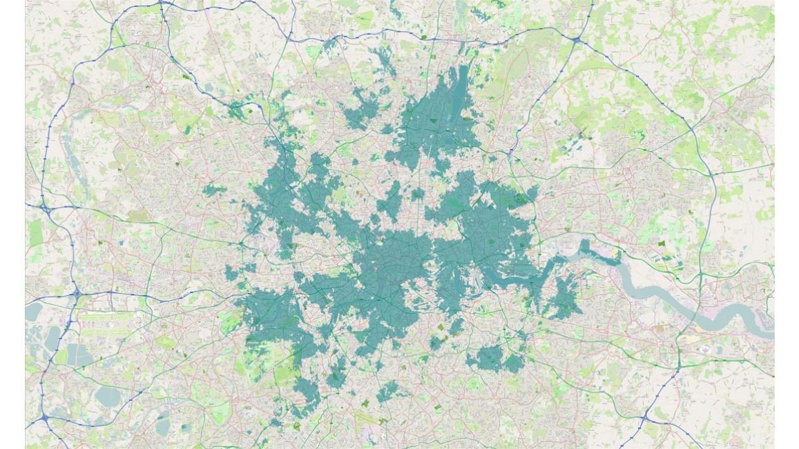 EE 5G coverage map of London