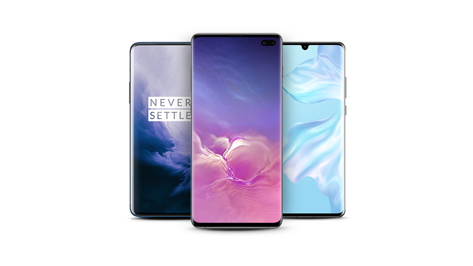 Samsung S10, Huaweo P30 & One Plus devices