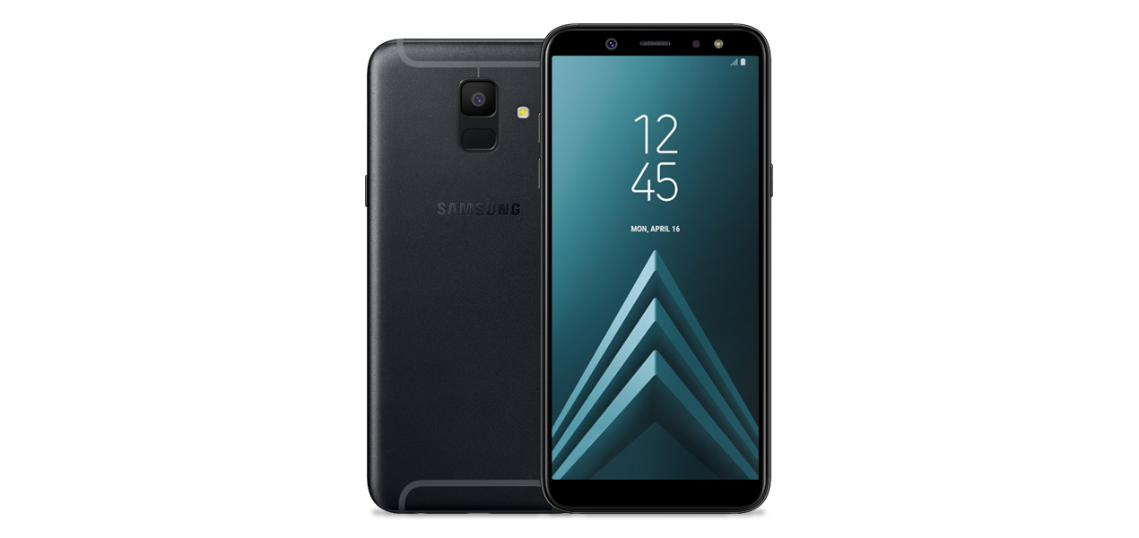 Samsung Galaxy A6 rear and front view