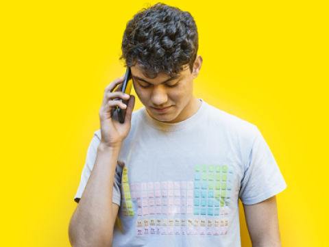 Man using mobile phone