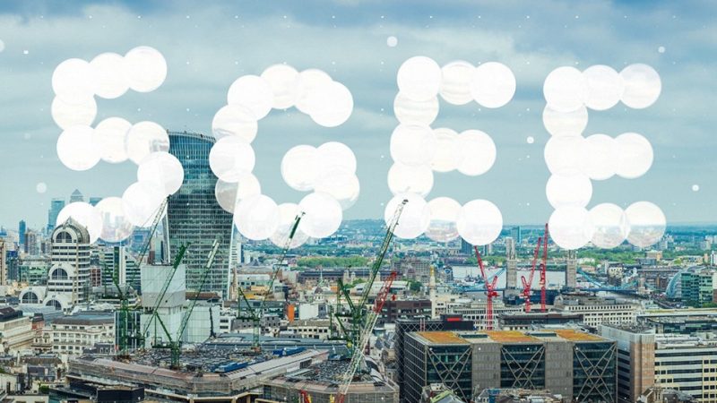 5GEE logo against a backdrop of London city skyline
