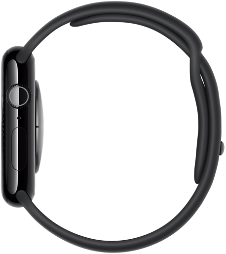 The right side of an Apple Watch Series 10 showing its thinness.