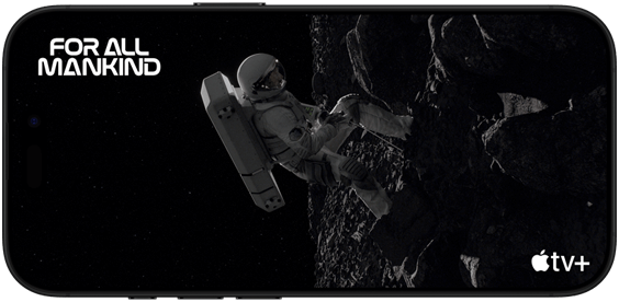 The Red Moon: Episode 1 scene from the Apple TV+ series For All Mankind displayed on the iPhone 16 Pro