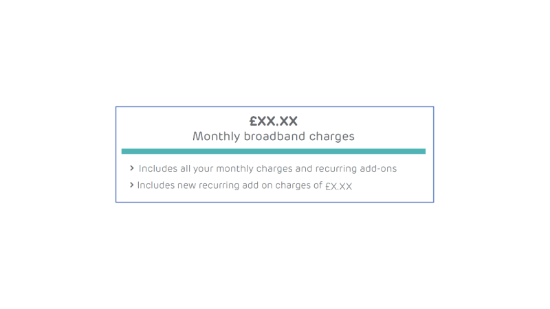 Examples of home broadband bill from EE