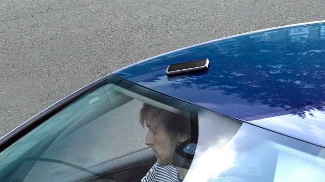 Phone on car roof