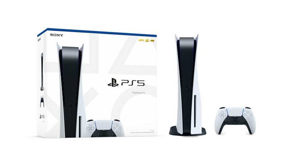 PlayStation 5 next to box and controller