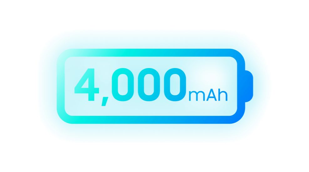 4,000mAh battery