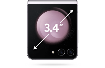 Flip5 device with arrows on it's flex window indicating 3.4-inches in scale