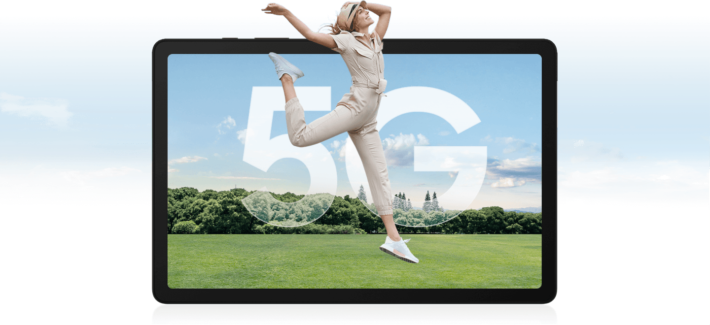 A woman feeling so relaxed, happy & refreshed jumping with joy wearing a beige outfit and she holding her light brown hat on a green field.