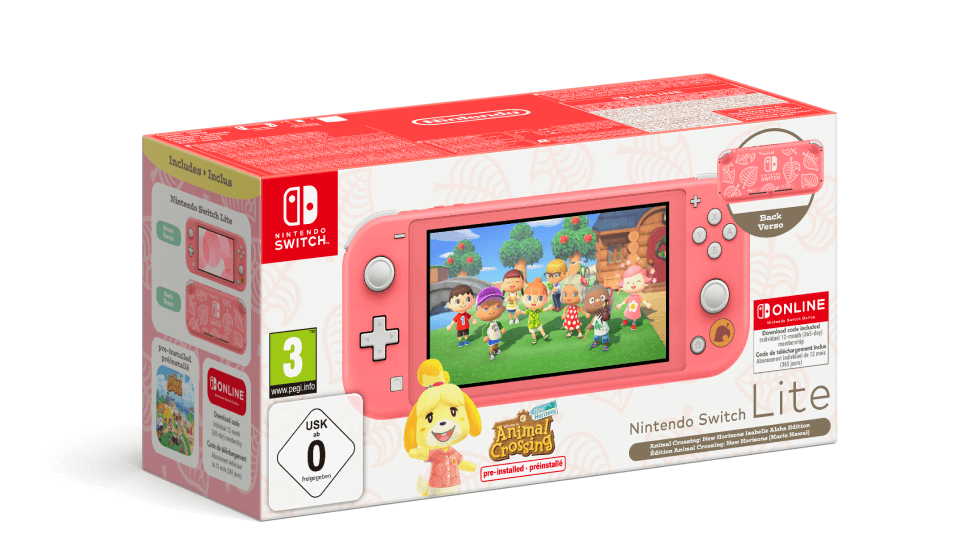 Nintendo Switch Lite Isabille edition box