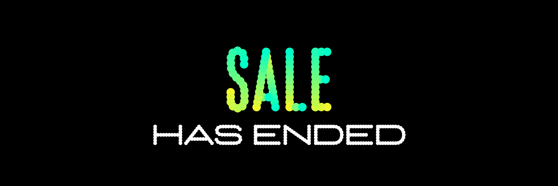 Half price sale ending banner