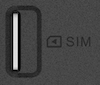 Small vertical slot where SIM is inserted