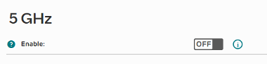 Image of toggle swicth for 5GHz compatibility