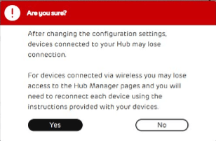 Image of disconnect warning screen