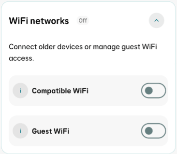 Image of WiFi networks screen