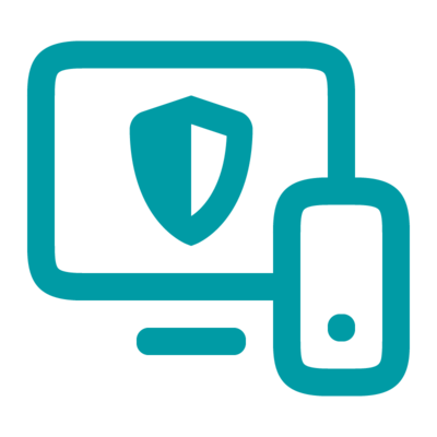 Devices with a security shield in the middle 