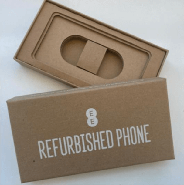 Image of the EE Refurbished Phone packaging