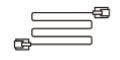 cable with small square connector at one end and rectangle phone connector at the other end