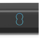 Figure of eight shape button in the middle of the front of the TV Box