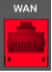 A rectangle connector. Standard ethernet shape