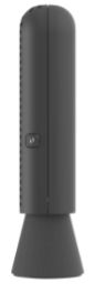 A recessed round button