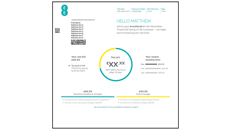 Viewing Your Home Broadband Bill Billing Help EE